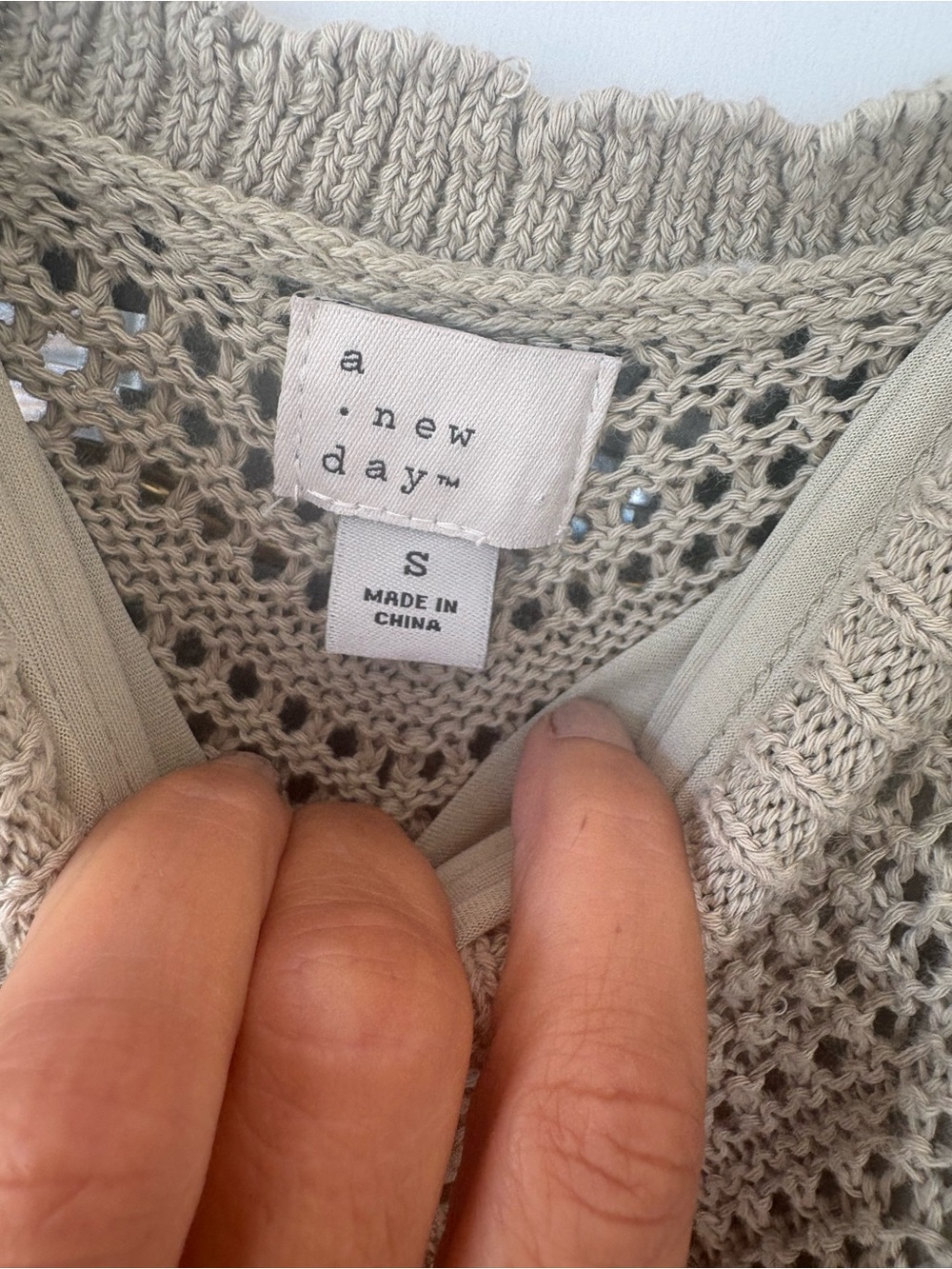 a new day Beige Crochet Tank Mini Dress - Picture 4 of 7
